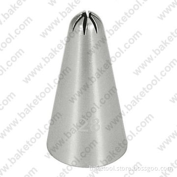 Stainless steel small cake decorating closed star nozzle #28